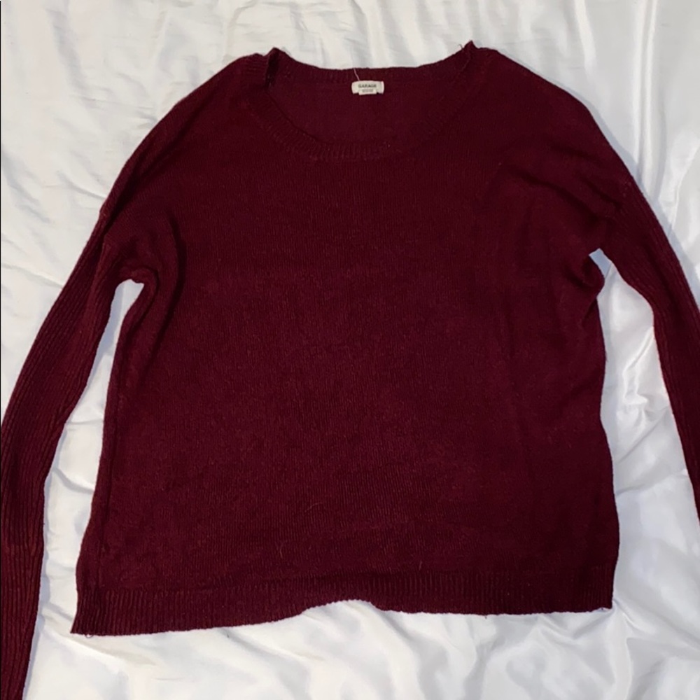 SOFT MAROON GARAGE SWEATER